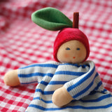 NANCHEN NATUR Rattle blanket doll - apple